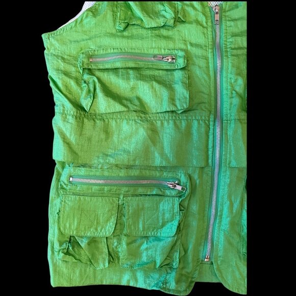 Vtg. Carole Little Street Wear Safari Vest Outdoor Gear Sz. L - Picture 8 of 11